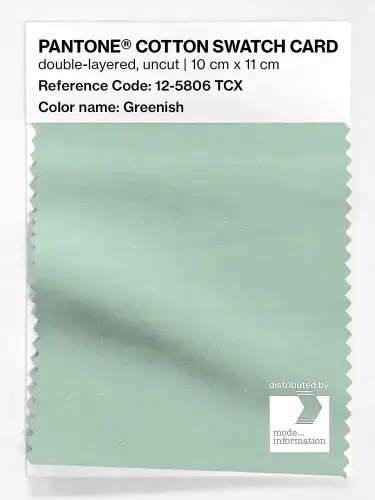 PANTONE® COTTON SWATCH CARD 12-5806 TCX Greenish
