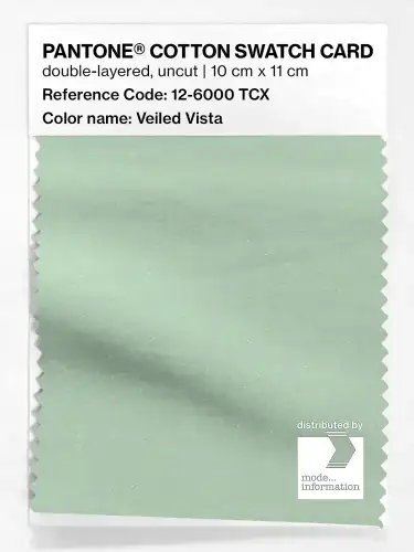 PANTONE® COTTON SWATCH CARD 12-6000 TCX Veiled Vista