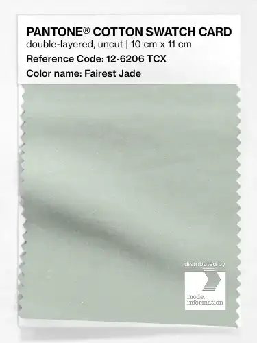 PANTONE® COTTON SWATCH CARD 12-6206 TCX Fairest Jade