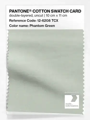 PANTONE® COTTON SWATCH CARD 12-6208 TCX Phantom Green