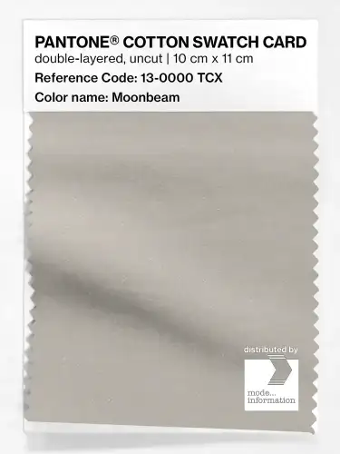PANTONE® COTTON SWATCH CARD 13-0000 TCX Moonbeam