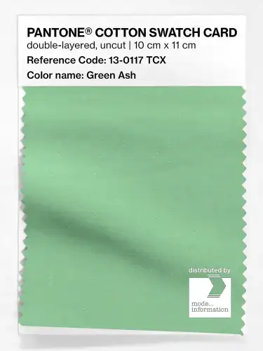 PANTONE® COTTON SWATCH CARD 13-0117 TCX Green Ash