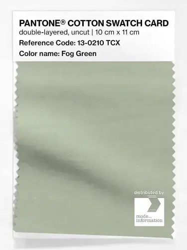 PANTONE® COTTON SWATCH CARD 13-0210 TCX Fog Green