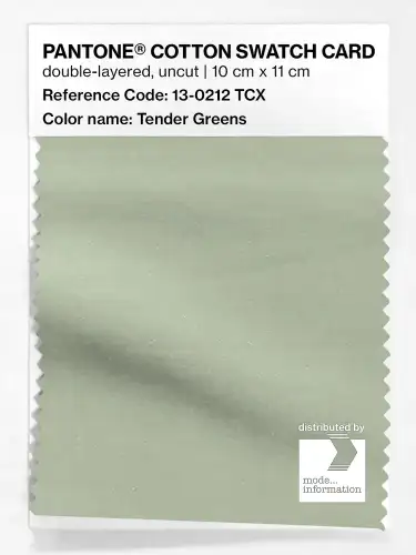 PANTONE® COTTON SWATCH CARD 13-0212 TCX Tender Greens