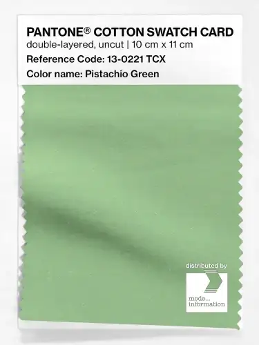 PANTONE® COTTON SWATCH CARD 13-0221 TCX Pistachio Green