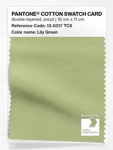 PANTONE® COTTON SWATCH CARD 13-0317 TCX Lily Green