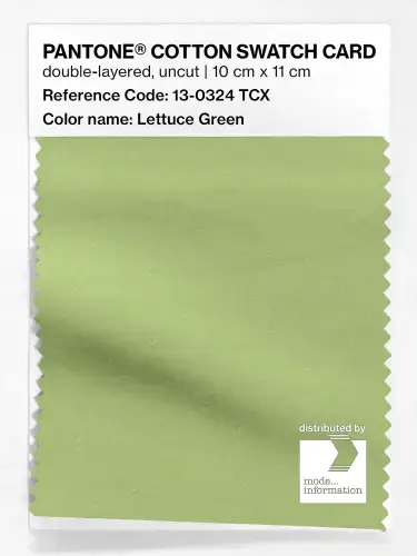 PANTONE® COTTON SWATCH CARD 13-0324 TCX Lettuce Green
