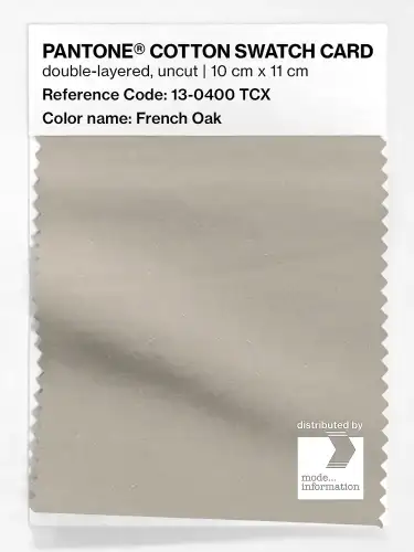 PANTONE® COTTON SWATCH CARD 13-0400 TCX French Oak