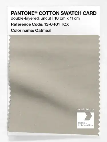 PANTONE® COTTON SWATCH CARD 13-0401 TCX Oatmeal