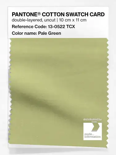 PANTONE® COTTON SWATCH CARD 13-0522 TCX Pale Green