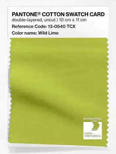 PANTONE® COTTON SWATCH CARD 13-0540 TCX Wild Lime