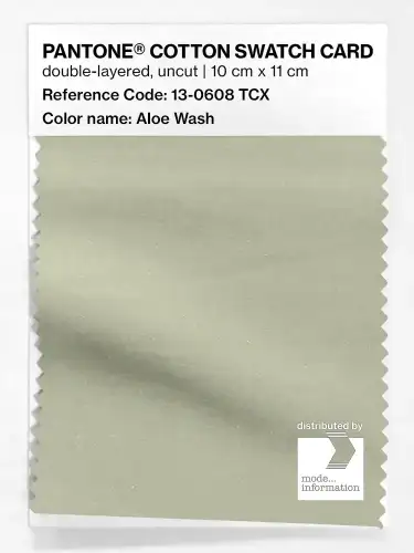PANTONE® COTTON SWATCH CARD 13-0608 TCX Aloe Wash