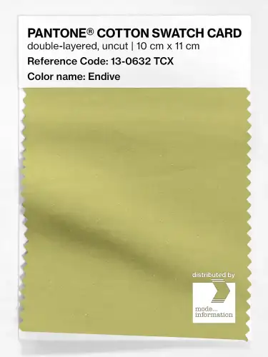 PANTONE® COTTON SWATCH CARD 13-0632 TCX Endive