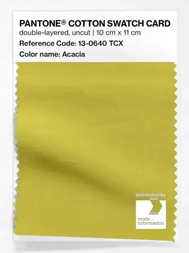 PANTONE® COTTON SWATCH CARD 13-0640 TCX Acacia