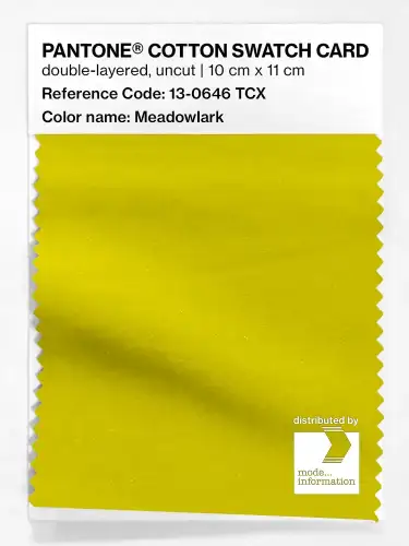 PANTONE® COTTON SWATCH CARD 13-0646 TCX Meadowlark