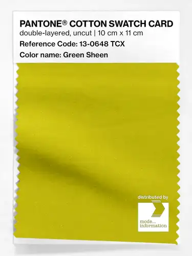 PANTONE® COTTON SWATCH CARD 13-0648 TCX Green Sheen