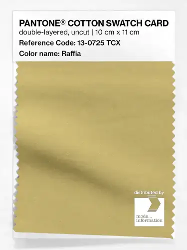 PANTONE® COTTON SWATCH CARD 13-0725 TCX Raffia