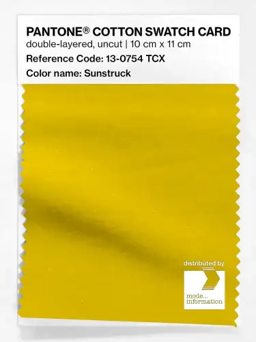 PANTONE® COTTON SWATCH CARD 13-0754 TCX Sunstruck