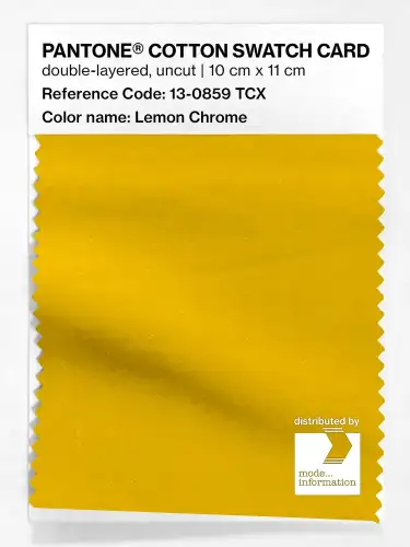 PANTONE® COTTON SWATCH CARD 13-0859 TCX Lemon Chrome