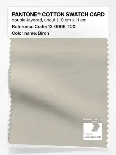 PANTONE® COTTON SWATCH CARD 13-0905 TCX Birch