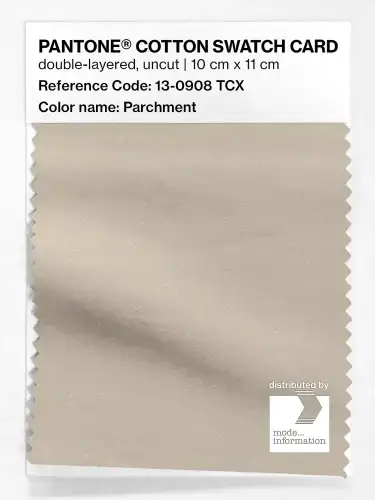 PANTONE® COTTON SWATCH CARD 13-0908 TCX Parchment
