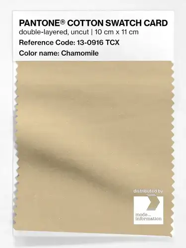 PANTONE® COTTON SWATCH CARD 13-0916 TCX Chamomile