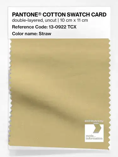 PANTONE® COTTON SWATCH CARD 13-0922 TCX Straw