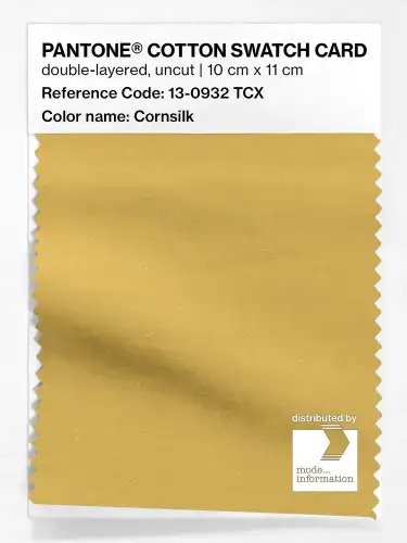 PANTONE® COTTON SWATCH CARD 13-0932 TCX Cornsilk