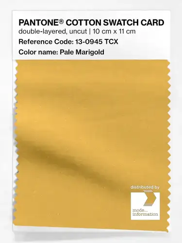 PANTONE® COTTON SWATCH CARD 13-0945 TCX Pale Marigold