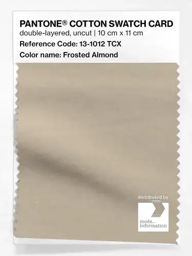 PANTONE® COTTON SWATCH CARD 13-1012 TCX Frosted Almond