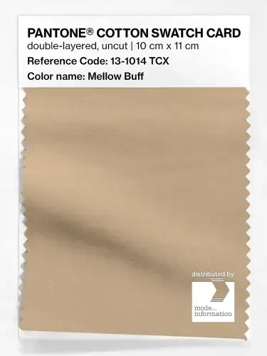 PANTONE® COTTON SWATCH CARD 13-1014 TCX Mellow Buff