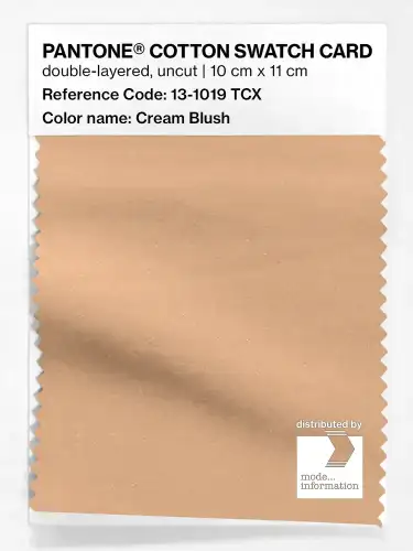 PANTONE® COTTON SWATCH CARD 13-1019 TCX Cream Blush
