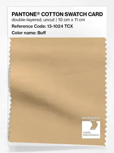 PANTONE® COTTON SWATCH CARD 13-1024 TCX Buff