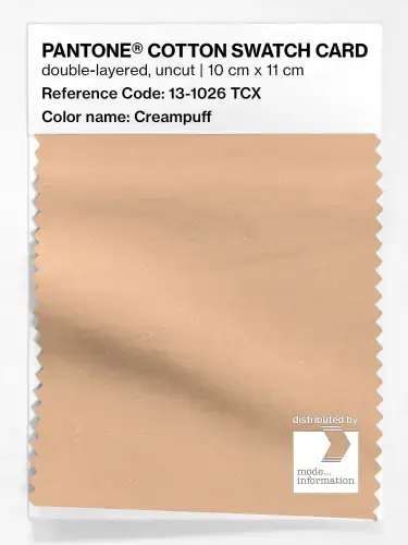 PANTONE® COTTON SWATCH CARD 13-1026 TCX Creampuff