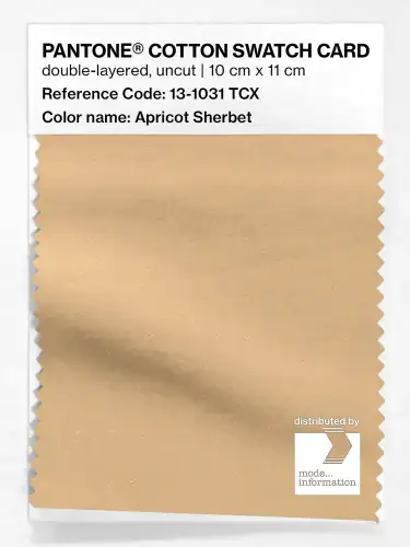 PANTONE® COTTON SWATCH CARD 13-1031 TCX Apricot Sherbet