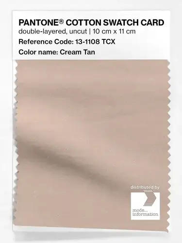 PANTONE® COTTON SWATCH CARD 13-1108 TCX Cream Tan