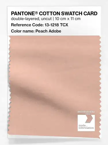 PANTONE® COTTON SWATCH CARD 13-1218 TCX Peach Adobe
