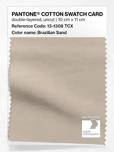 PANTONE® COTTON SWATCH CARD 13-1308 TCX Brazilian Sand