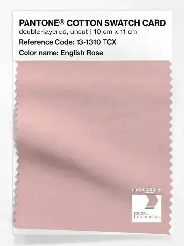 PANTONE® COTTON SWATCH CARD 13-1310 TCX English Rose