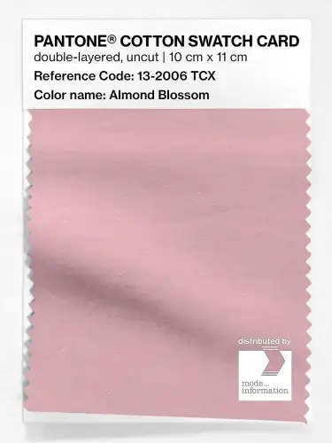 PANTONE® COTTON SWATCH CARD 13-2006 TCX Almond Blossom