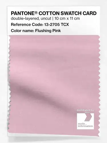PANTONE® COTTON SWATCH CARD 13-2705 TCX Flushing Pink