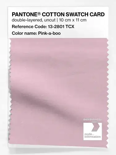 PANTONE® COTTON SWATCH CARD 13-2801 TCX Pink-a-boo