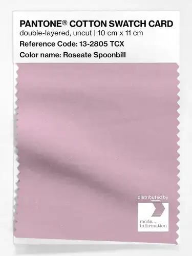 PANTONE® COTTON SWATCH CARD 13-2805 TCX Roseate Spoonbill