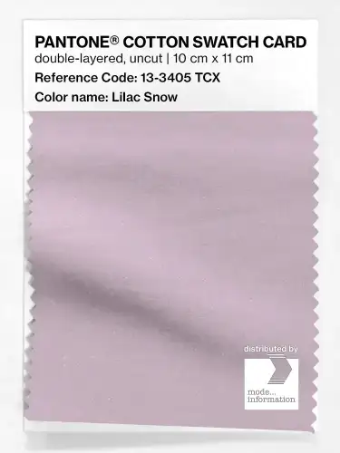 PANTONE® COTTON SWATCH CARD 13-3405 TCX Lilac Snow