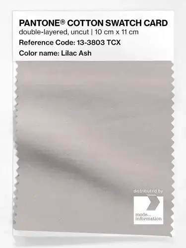 PANTONE® COTTON SWATCH CARD 13-3803 TCX Lilac Ash