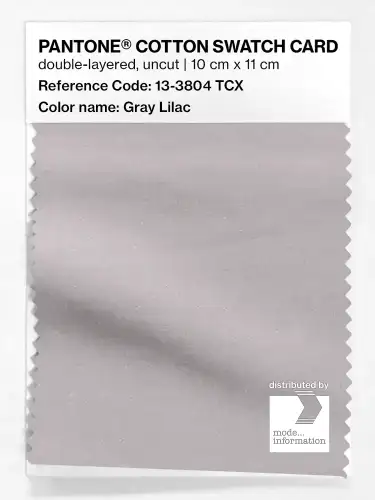 PANTONE® COTTON SWATCH CARD 13-3804 TCX Gray Lilac