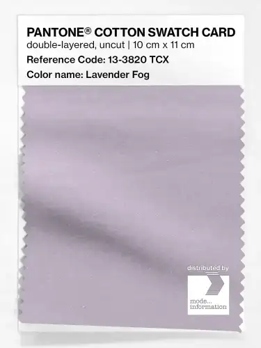 PANTONE® COTTON SWATCH CARD 13-3820 TCX Lavender Fog