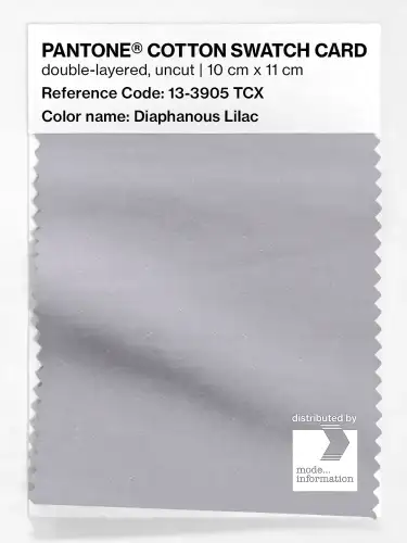 PANTONE® COTTON SWATCH CARD 13-3905 TCX Diaphanous Lilac