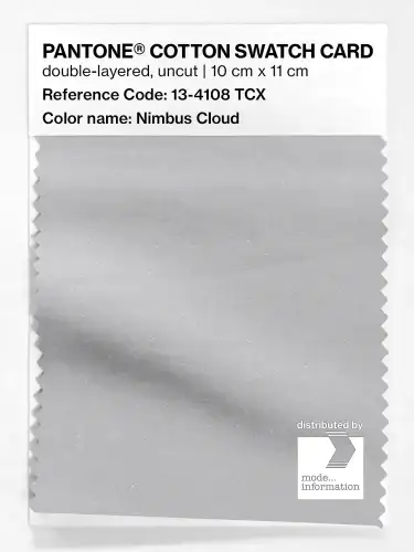 PANTONE® COTTON SWATCH CARD 13-4108 TCX Nimbus Cloud