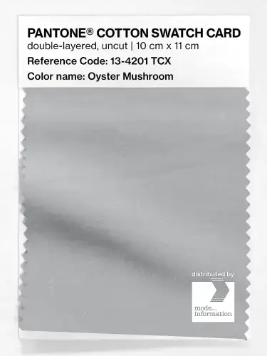 PANTONE® COTTON SWATCH CARD 13-4201 TCX Oyster Mushroom